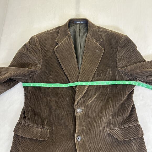 Hunt Valley Wide Whale Corduroy Sport Coat Men's 40R Dark Brown Jacket Blazer - Picture 6 of 13